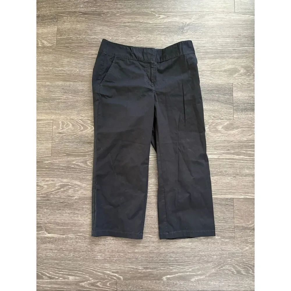🐿️ Nautica Black Cropped Capri Length Pants Women’s Size 4